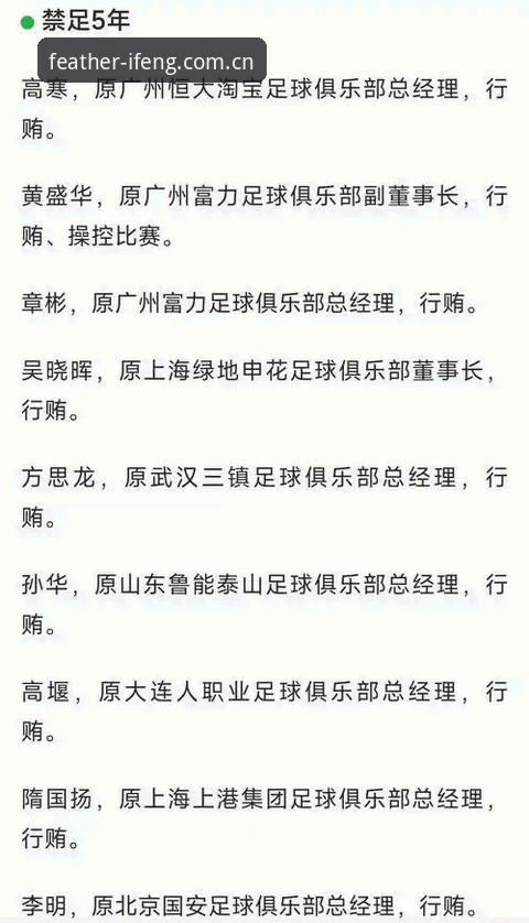 资深用户分享：足协第三批禁足名单出炉，17人终身禁赛背后的行业警示